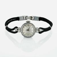 A 14K White Gold Diamond Ladies Rolex C.1940