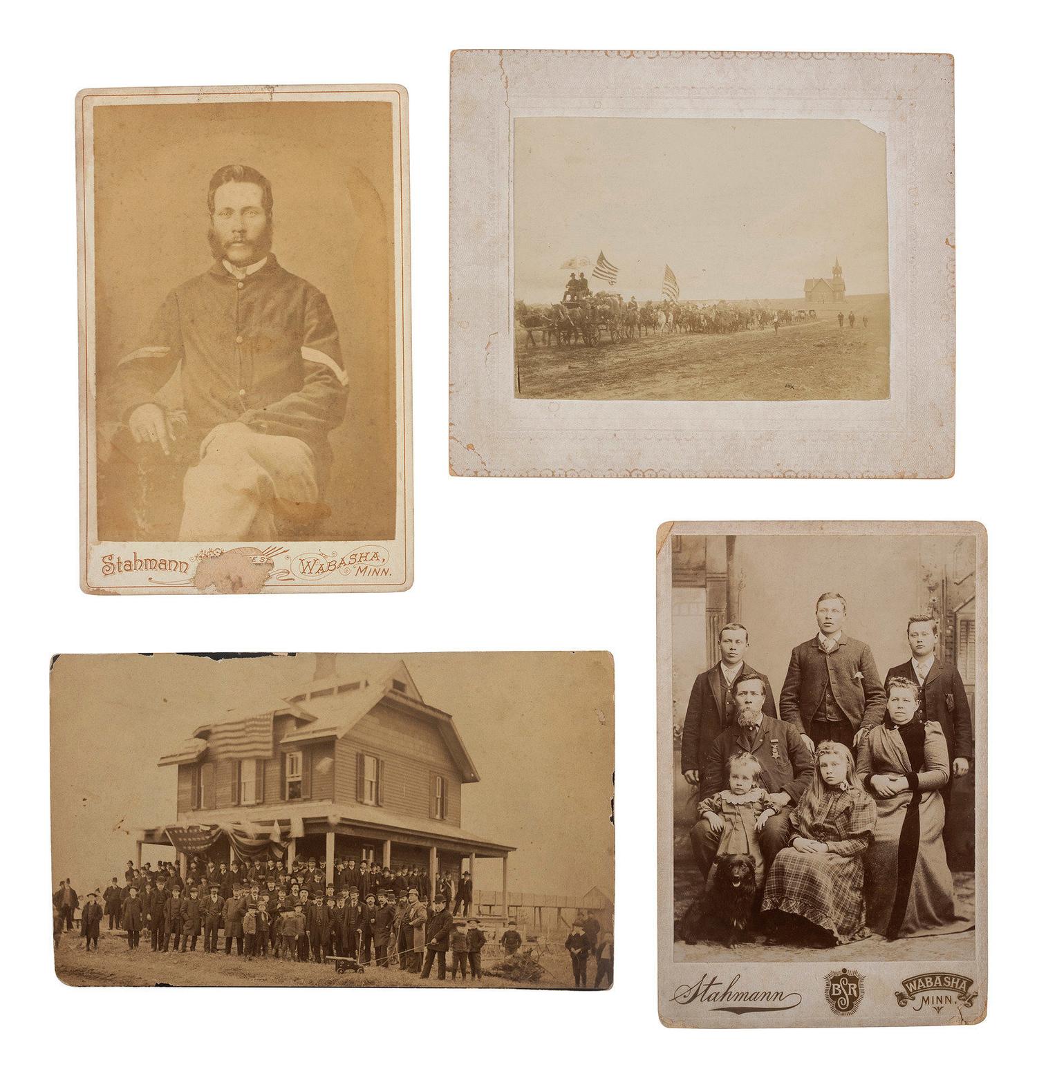 [Early Photography]. A group of 16 photographs with occupational, military, and patriotic interest.