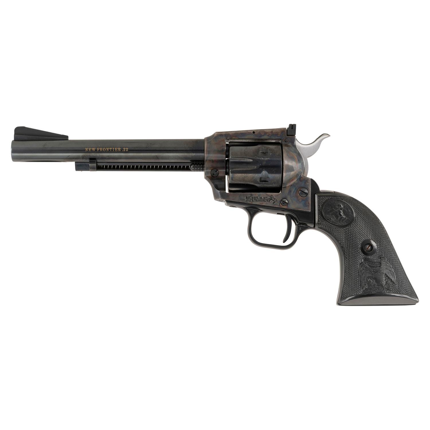 *6" Blued Colt New Frontier Revolver With Extra Grips