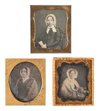 [EARLY PHOTOGRAPHY]. A group of 35 sixth plate daguerreotypes of aged women.