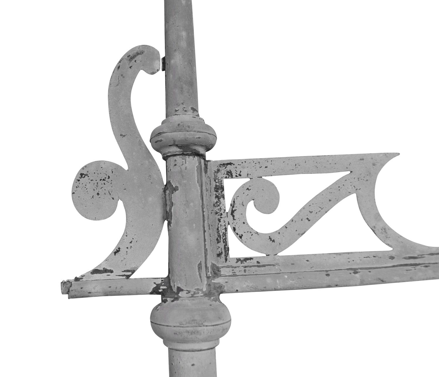 A Zinc Roof Top Finial 9" W x 1" D x 20" H — Germany, Early 20th Century