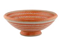 A Massive Glazed Terracotta Bird Bath or Centerpiece Bowl