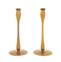 A Pair of American Bronze Candlesticks