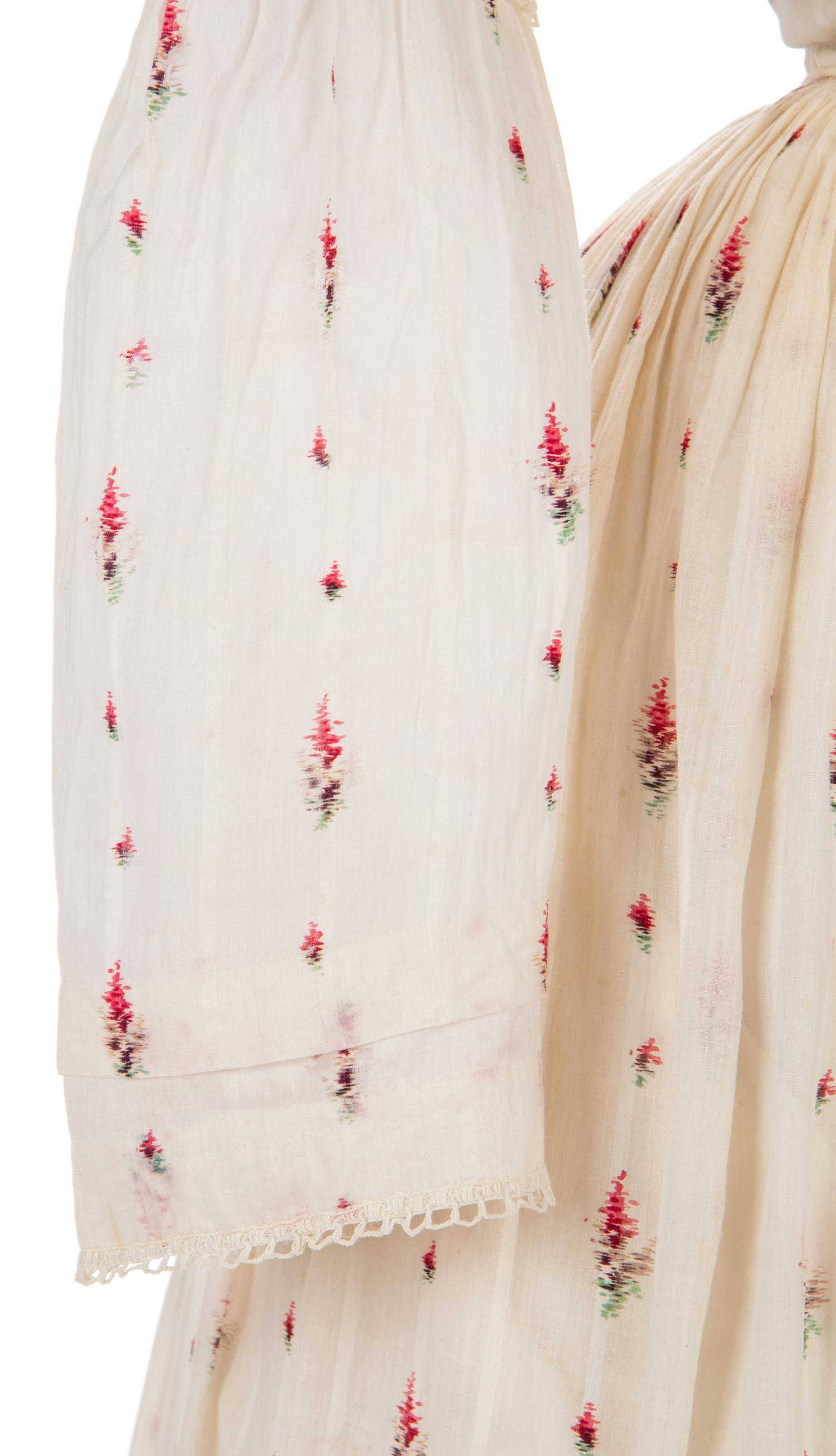 Two-Piece Abstract Printed Cotton Day Dress, 1850s