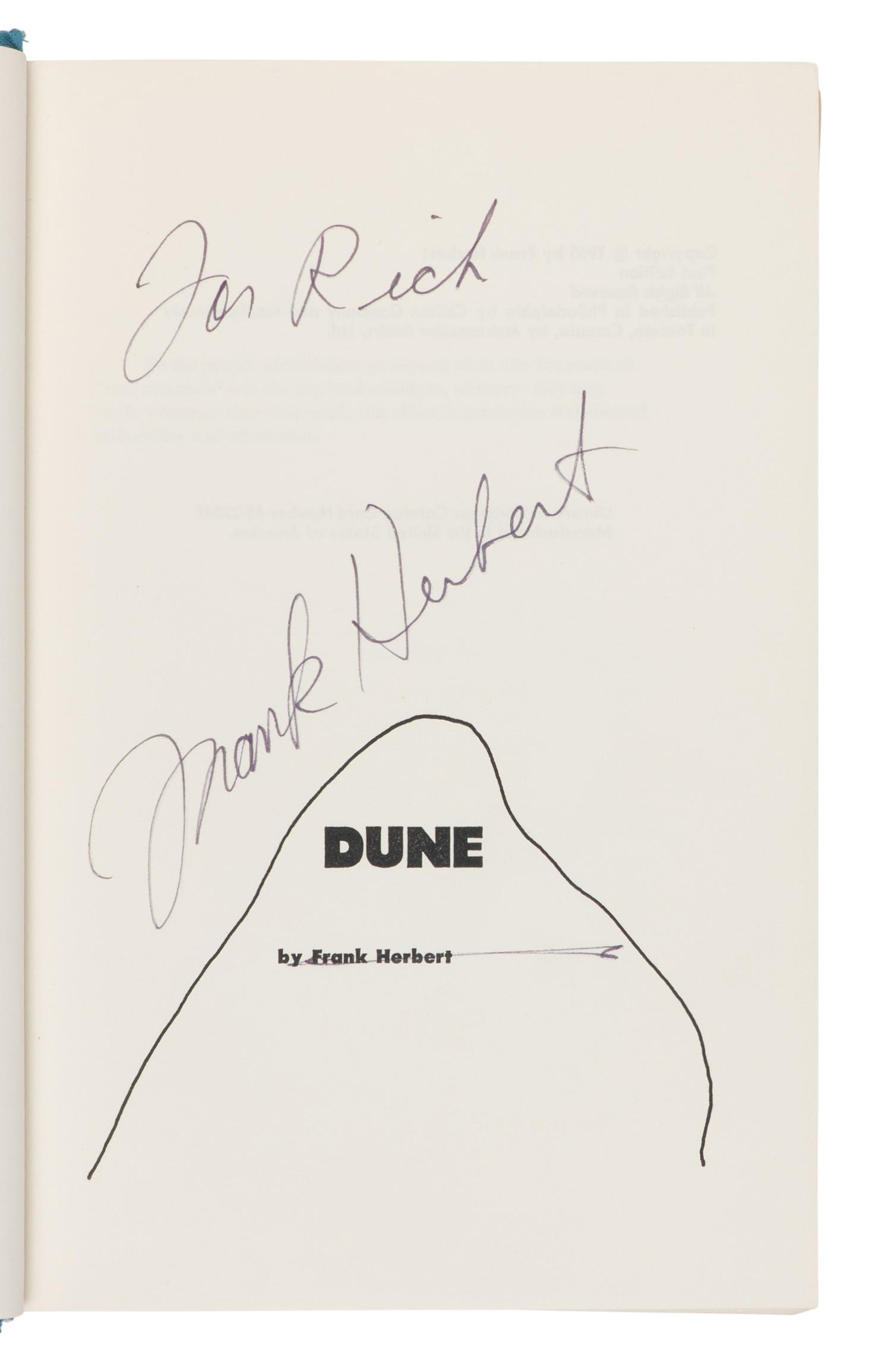 HERBERT, Frank (1920-1986). Dune . Philadelphia and New York: Chilton Books, 1965.