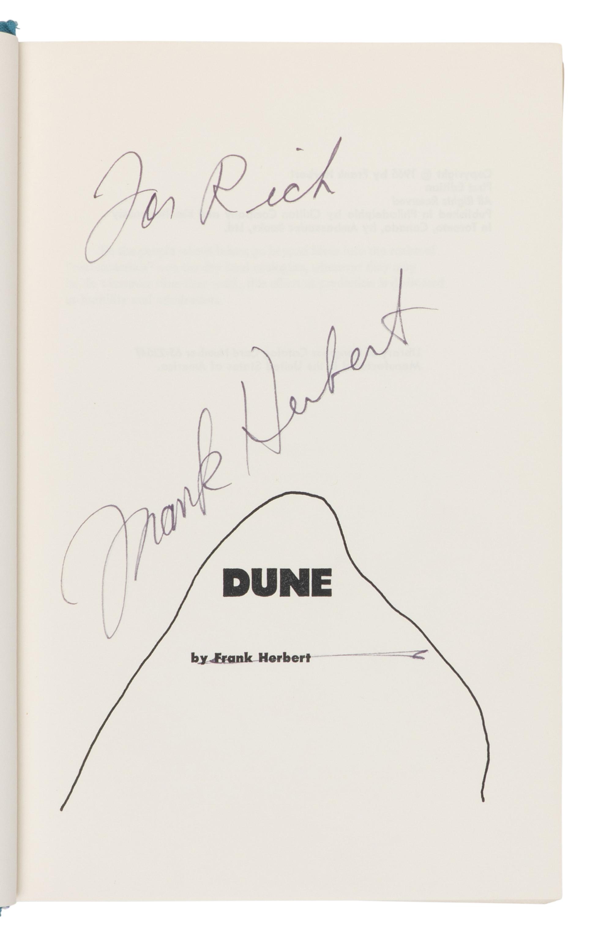 HERBERT, Frank (1920-1986). Dune . Philadelphia and New York: Chilton Books, 1965.