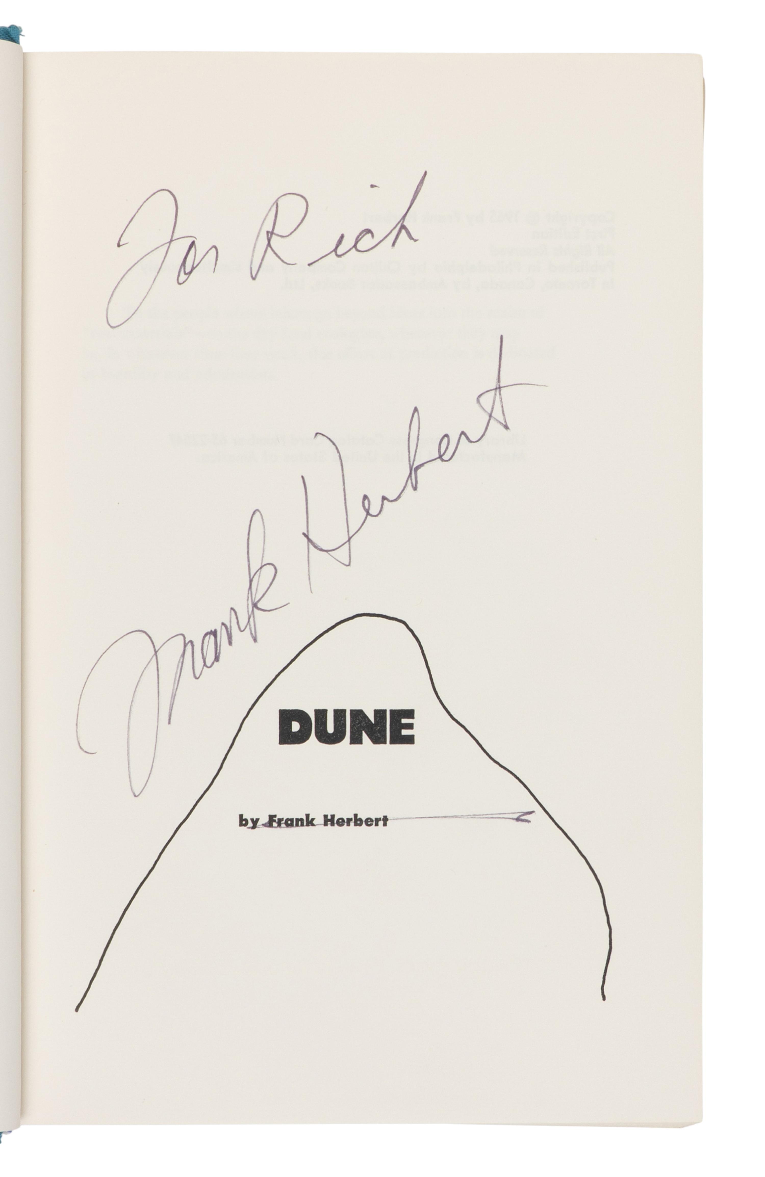 HERBERT, Frank (1920-1986). Dune . Philadelphia and New York: Chilton Books, 1965.