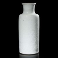 A Chinese carved white porcelain sleeve vase 白瓷刻劃花燈籠瓶 Kangxi period ? ??
