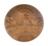 A Pinchbeck Last Supper Intaglio Molded Gold Paperweight