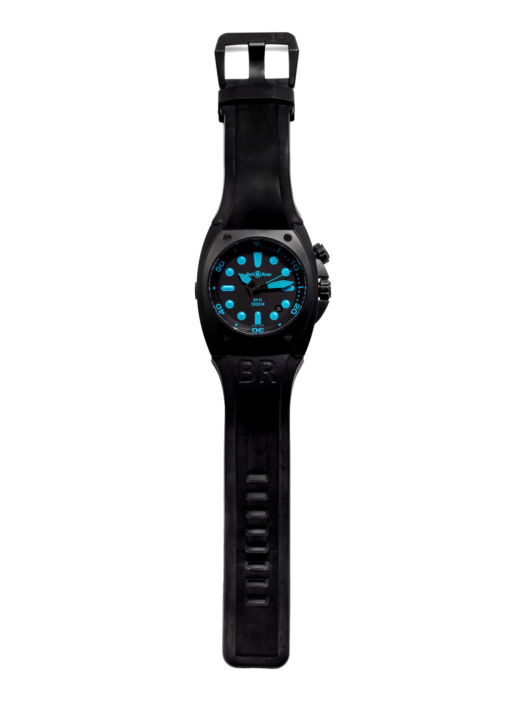 Bell & Ross, Black Carbon and Stainless Steel Ref. BR02-20-S 'Marine' Wristwatch