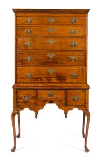A Queen Anne Cherrywood Highboy — NEW ENGLAND, LATE 18TH CENTURY