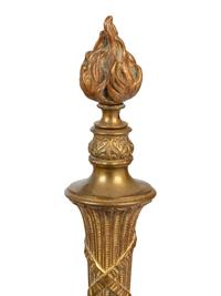 A Pair of Napoleon III Style Brass Andirons