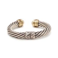 DAVID YURMAN, STERLING SILVER, YELLOW GOLD, CULTURED PEARL AND CITRINE 'CABLE CLASSIC' CUFF BRACELET