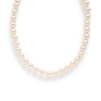 Mikimoto, Cultured Pearl Necklace and a Pair of Unsigned Cultured Pearl and Diamond Earrings