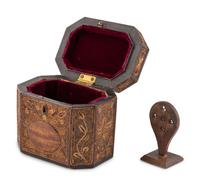 A George III Rolled Paper Tea Caddy and A Basket Splint Guide