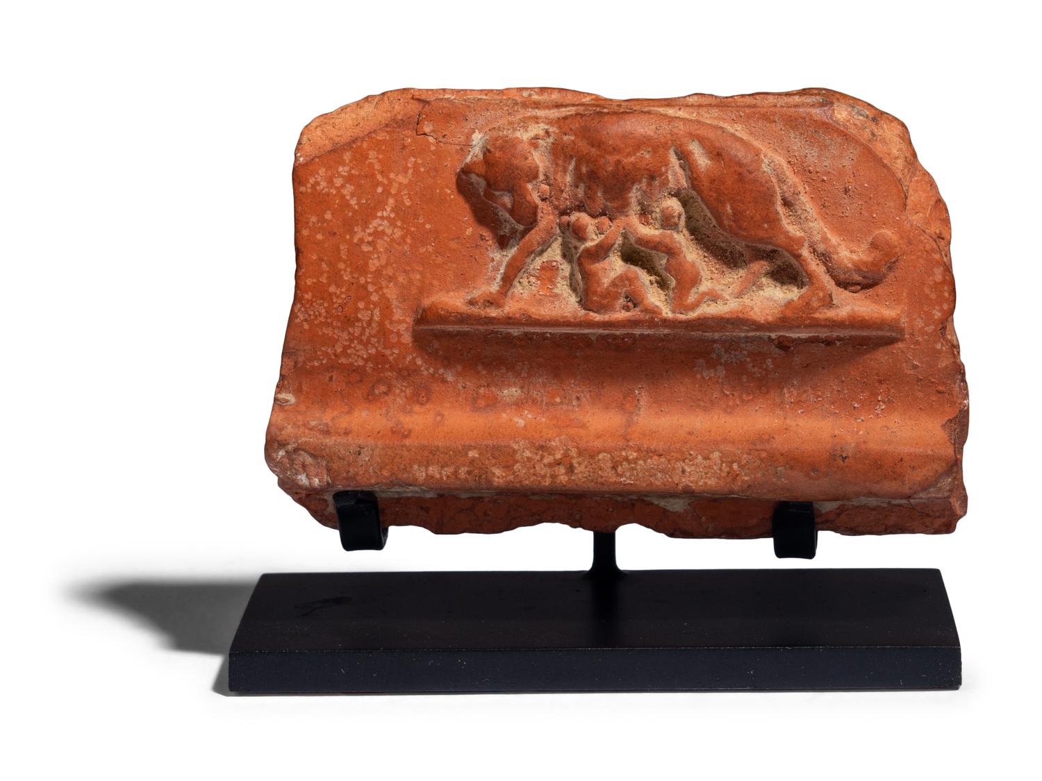 A Roman Redware Fragment with Romulus and Remus