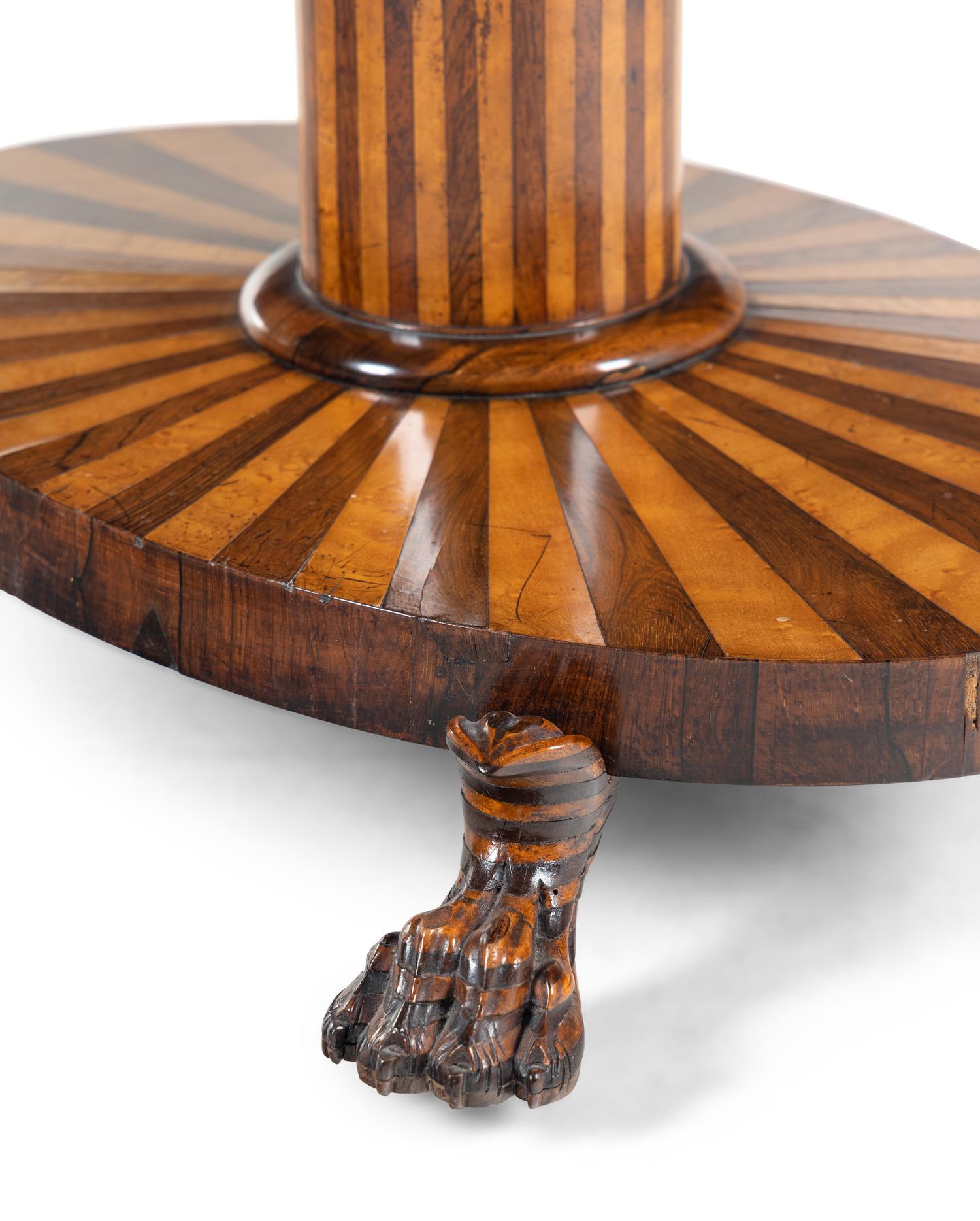 A Regency Maple and Rosewood Side Table