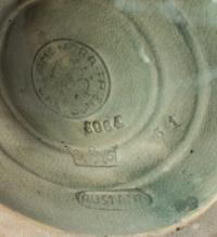 Amphora: Riessner, Stellmacher and Kessel, c.1905, handled vase, of bottled form depicting daisies