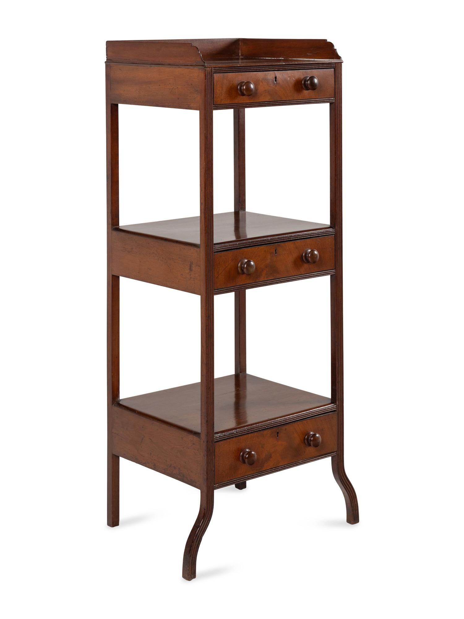 An English Mahogany Etagere
