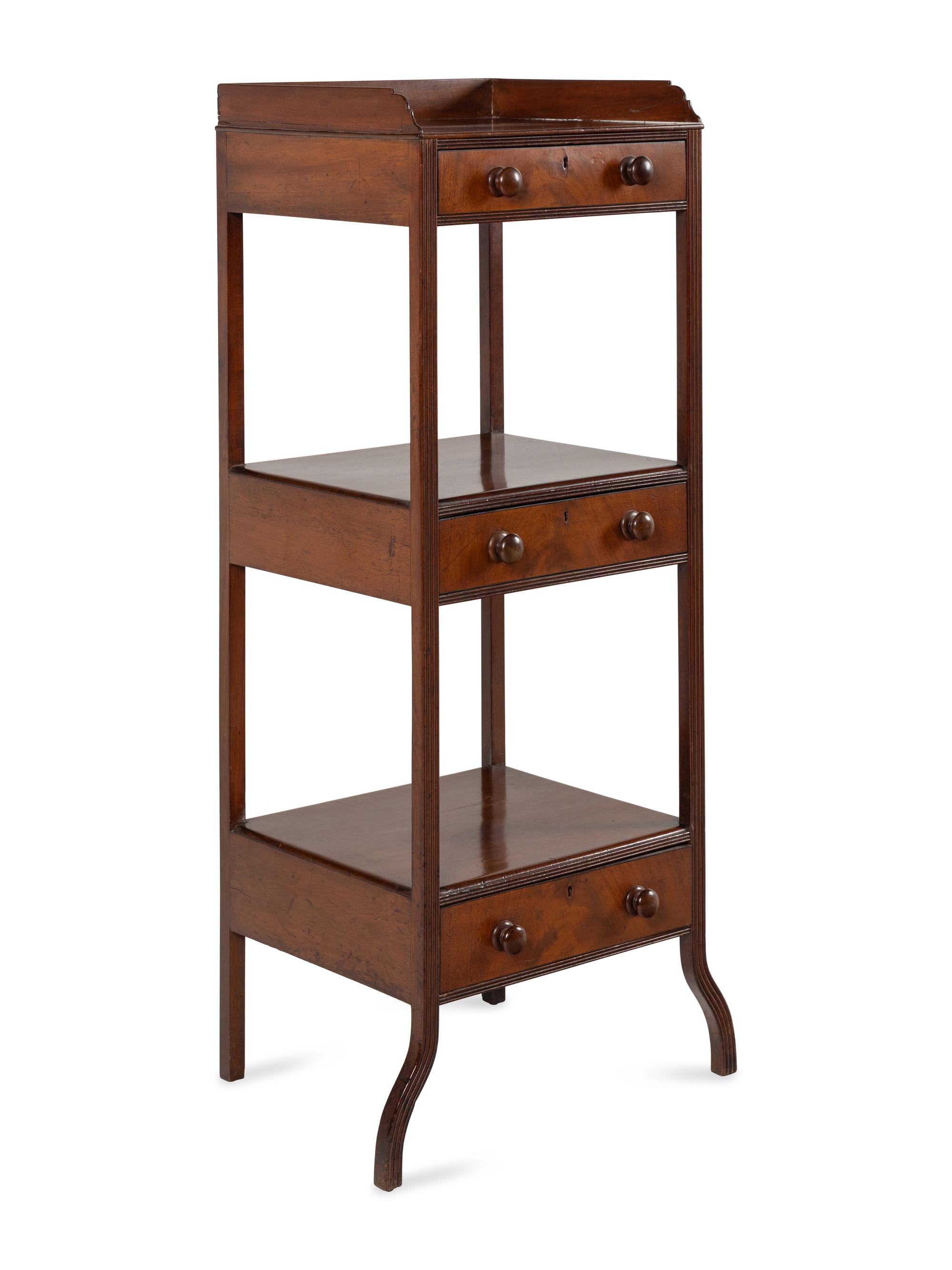 An English Mahogany Etagere