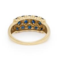 Yellow Gold, Sapphire, and Diamond Ring