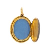 VICTORIAN, COLLECTION OF YELLOW GOLD AND ENAMEL LOCKET AND MOURNING JEWELRY