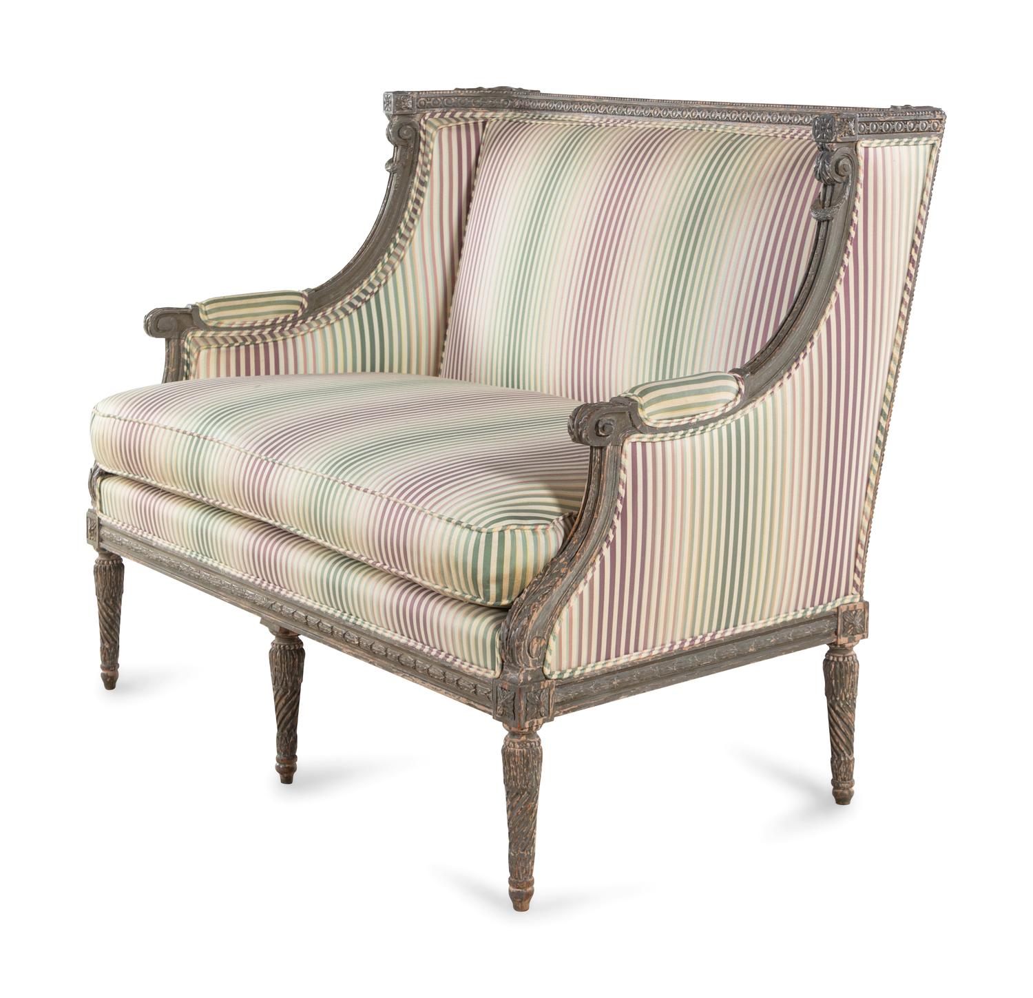 A Louis XVI Style Painted Settee
