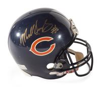 A Group of Mike Singletary Signed Autograph Items Including a Full Sized Helmet