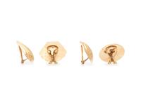 TWO PAIRS OF YELLOW GOLD EARRINGS