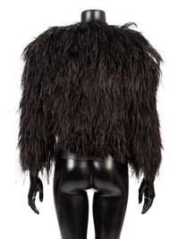 Emanuel Ungaro Black Ostrich and Chainmail Bolero, 1990-2000s