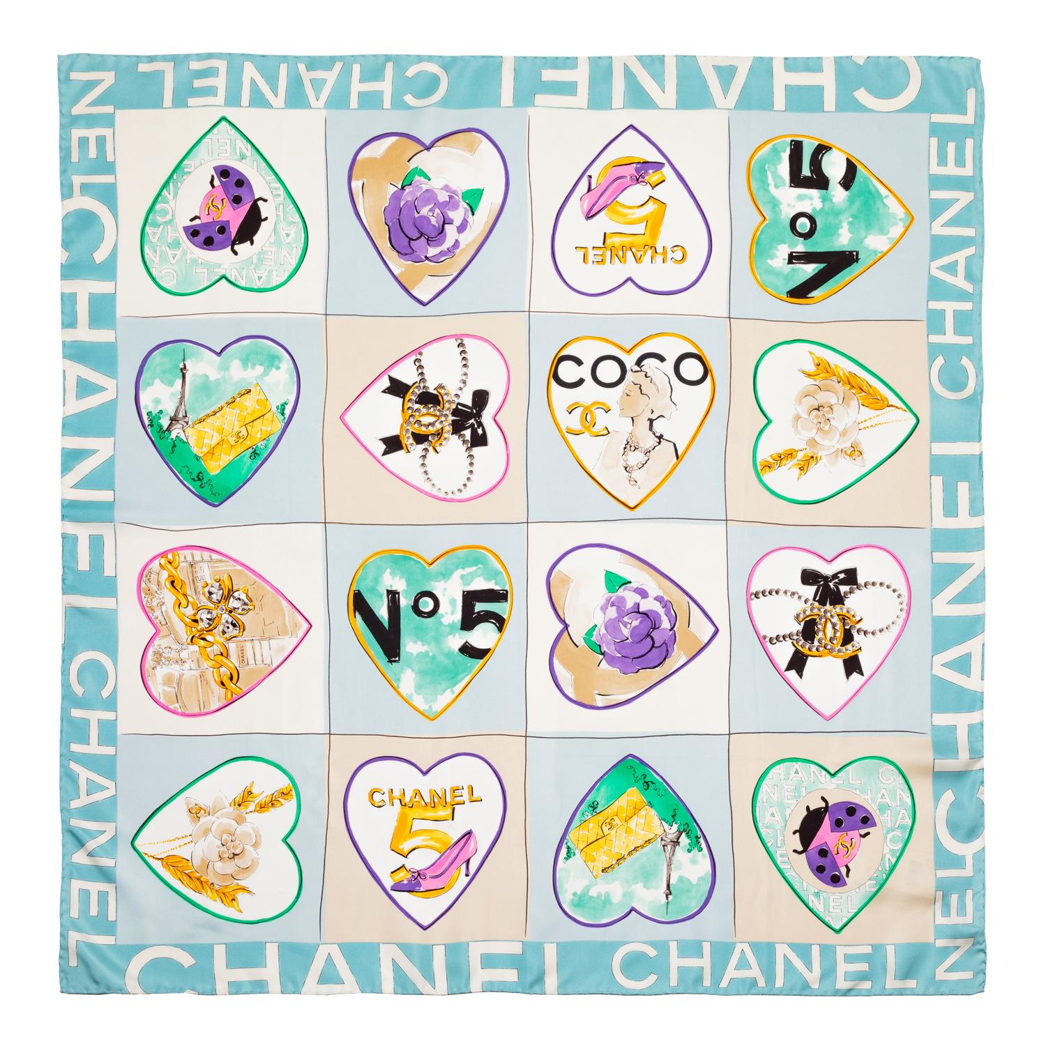 Chanel Silk Scarf, 1980-90s