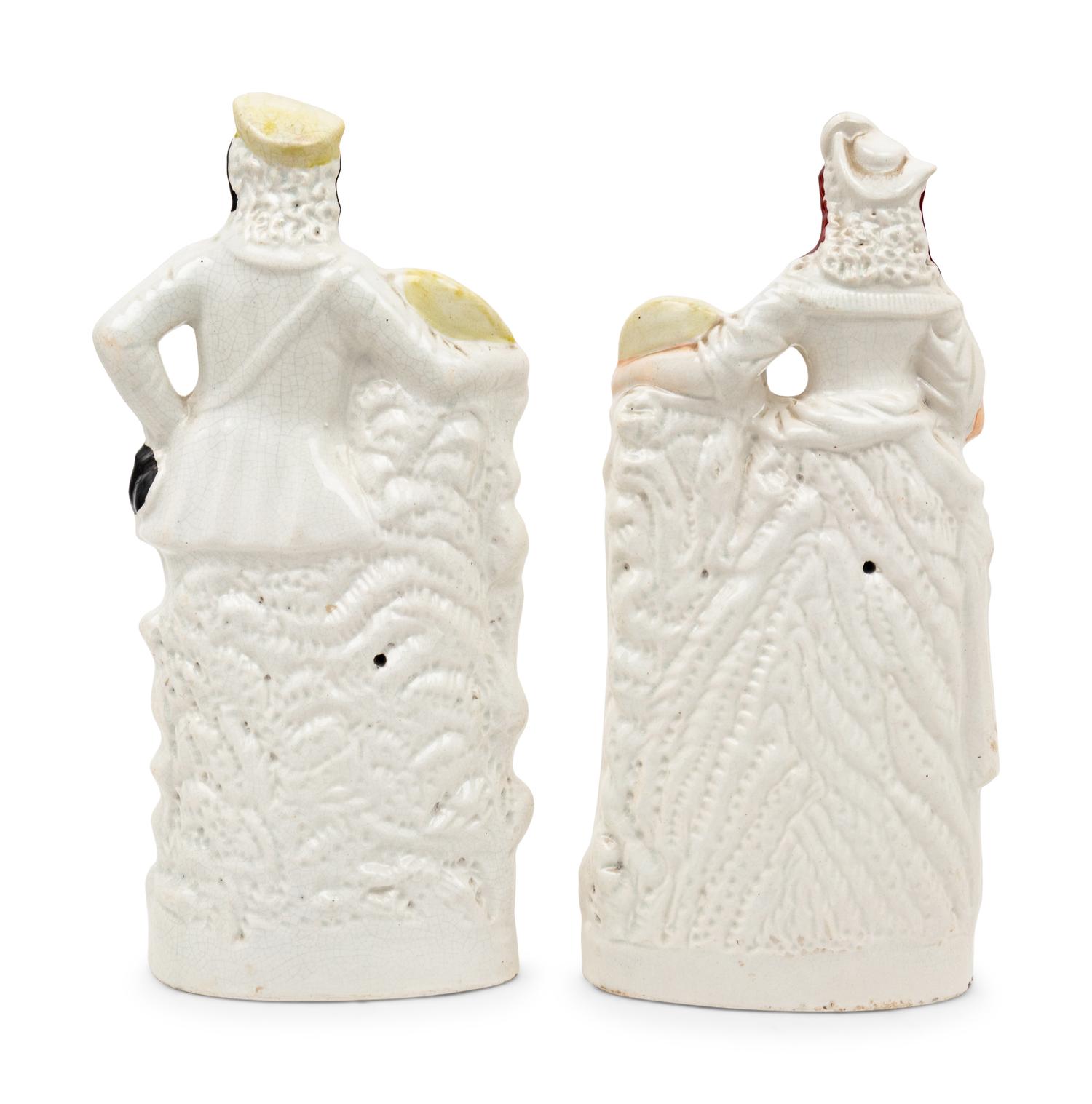 Two Staffordshire Flatback Figures
