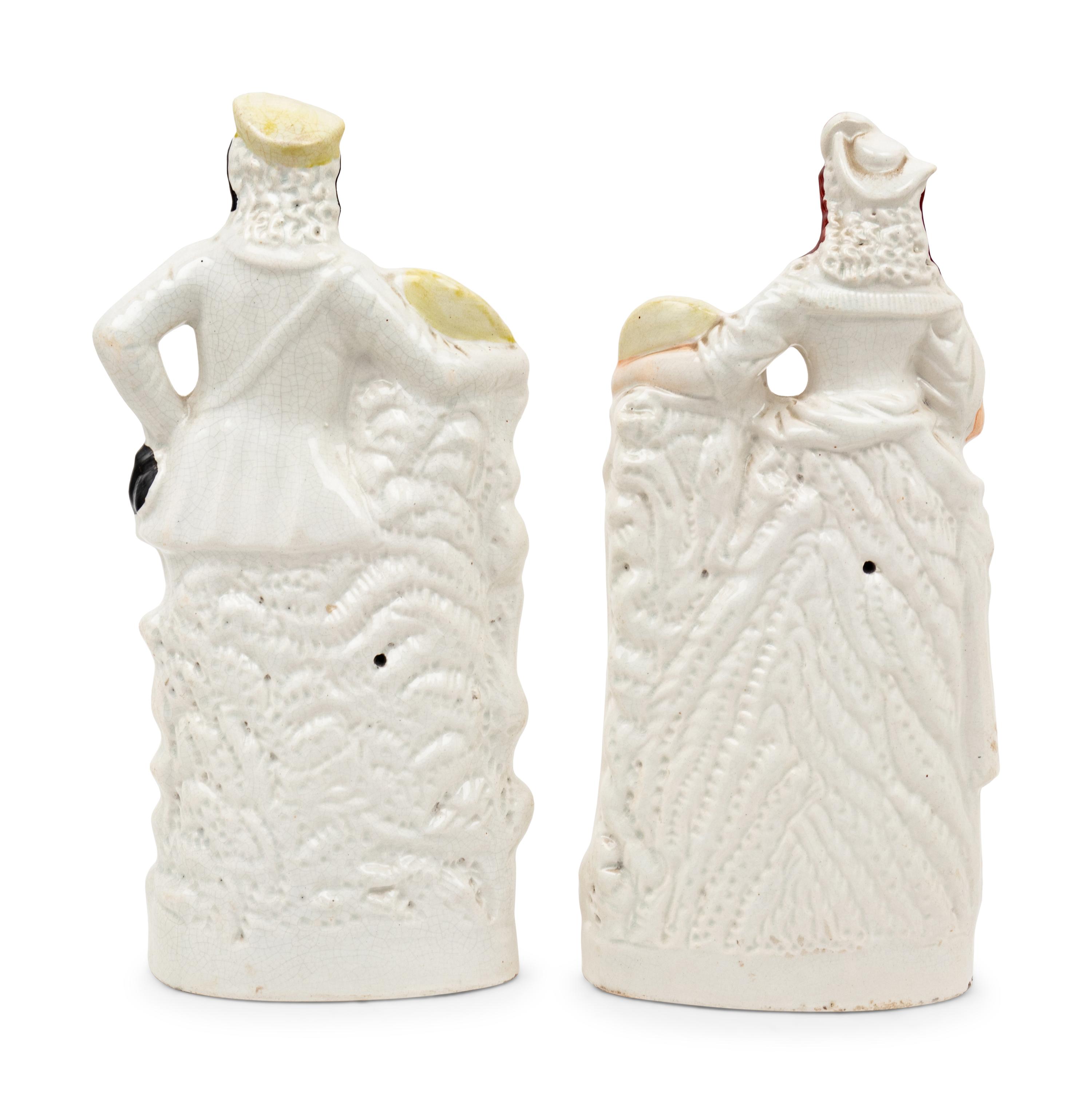 Two Staffordshire Flatback Figures