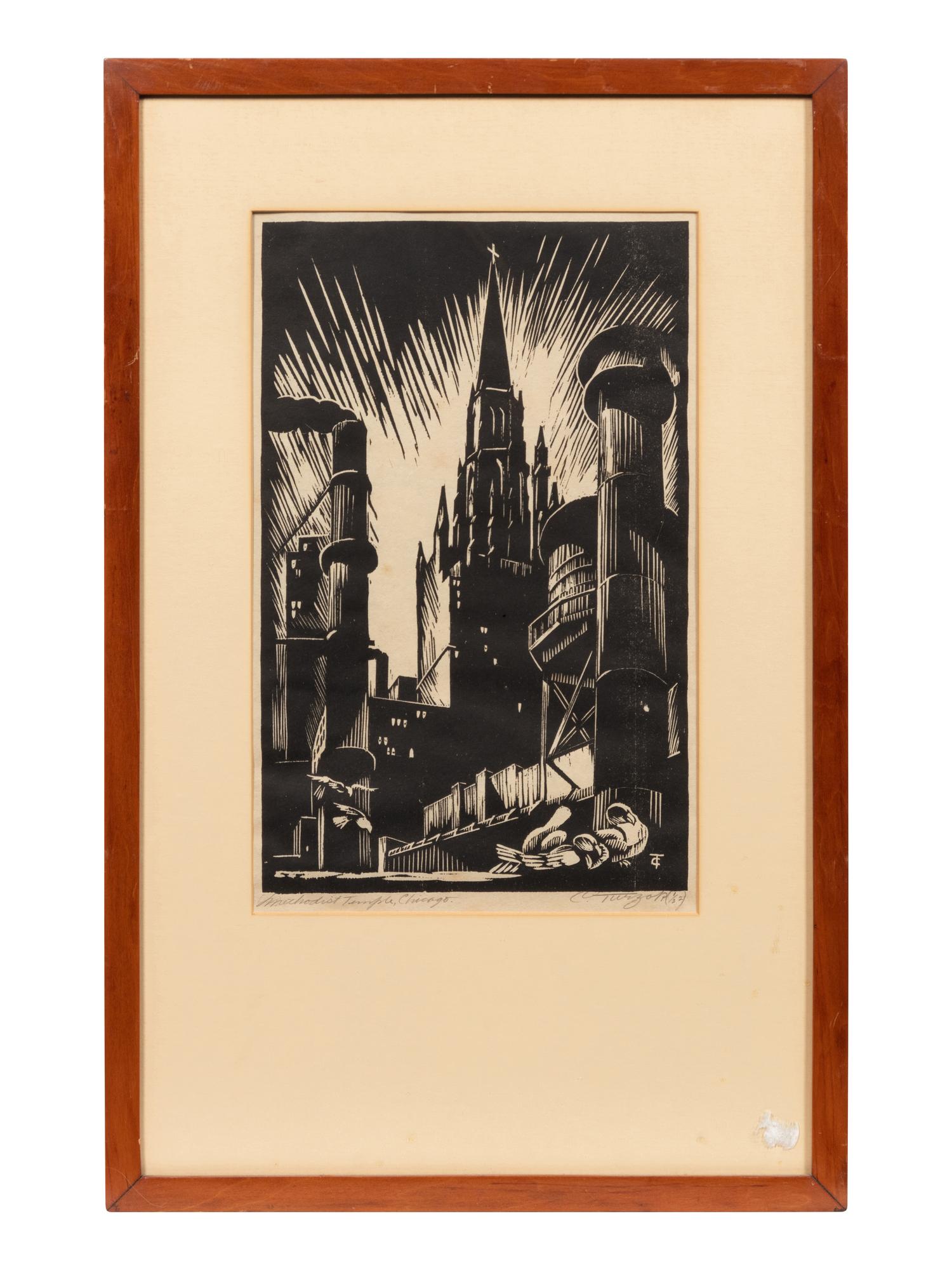 A pair of prints ( Merchandise Mart; Methodist Church )