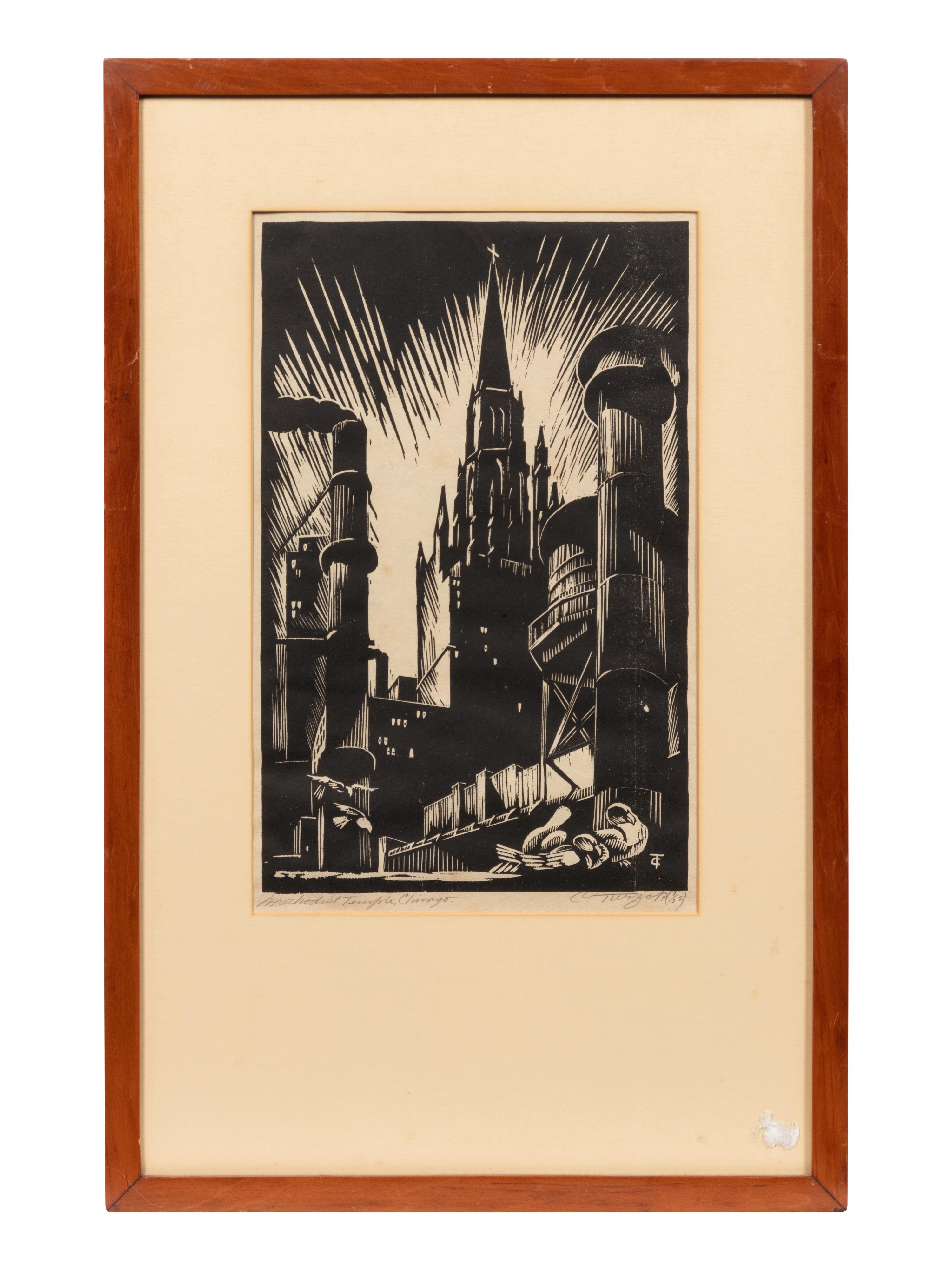 A pair of prints ( Merchandise Mart; Methodist Church )