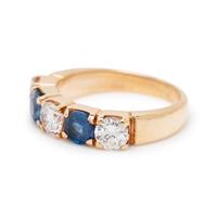 DIAMOND AND SAPPHIRE RING