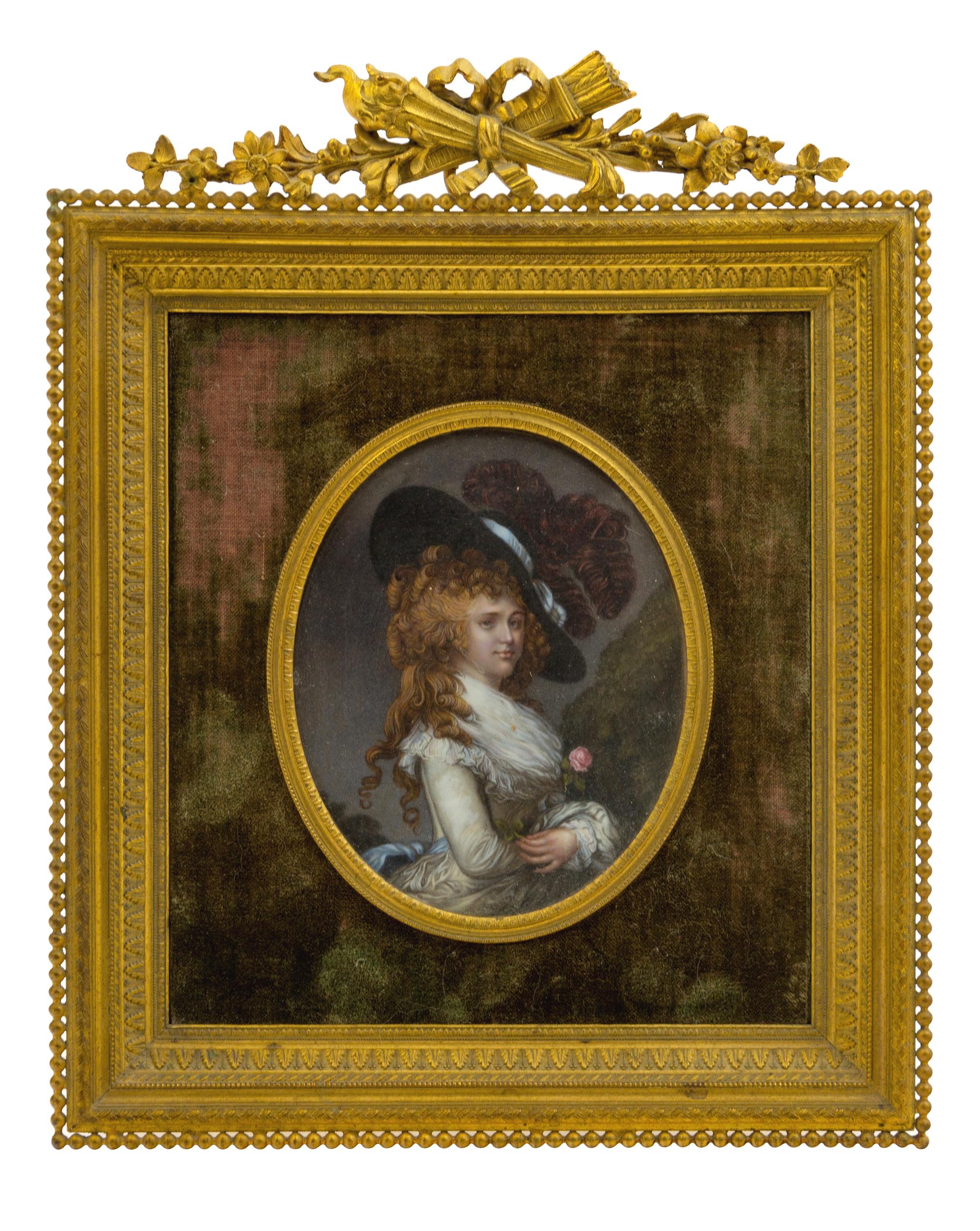 A Continental Painted Portrait Miniature