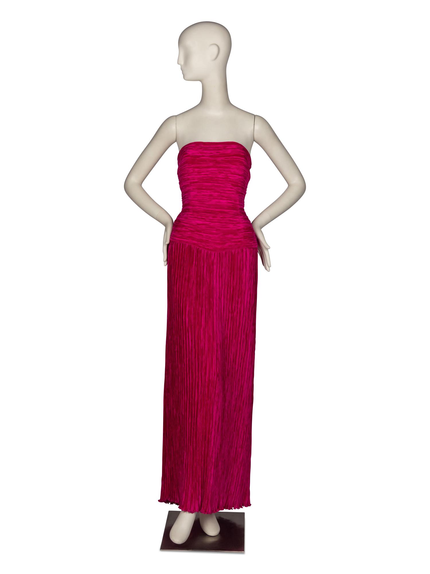 Mary McFadden Pink Gown and Embellished Evening Jacket