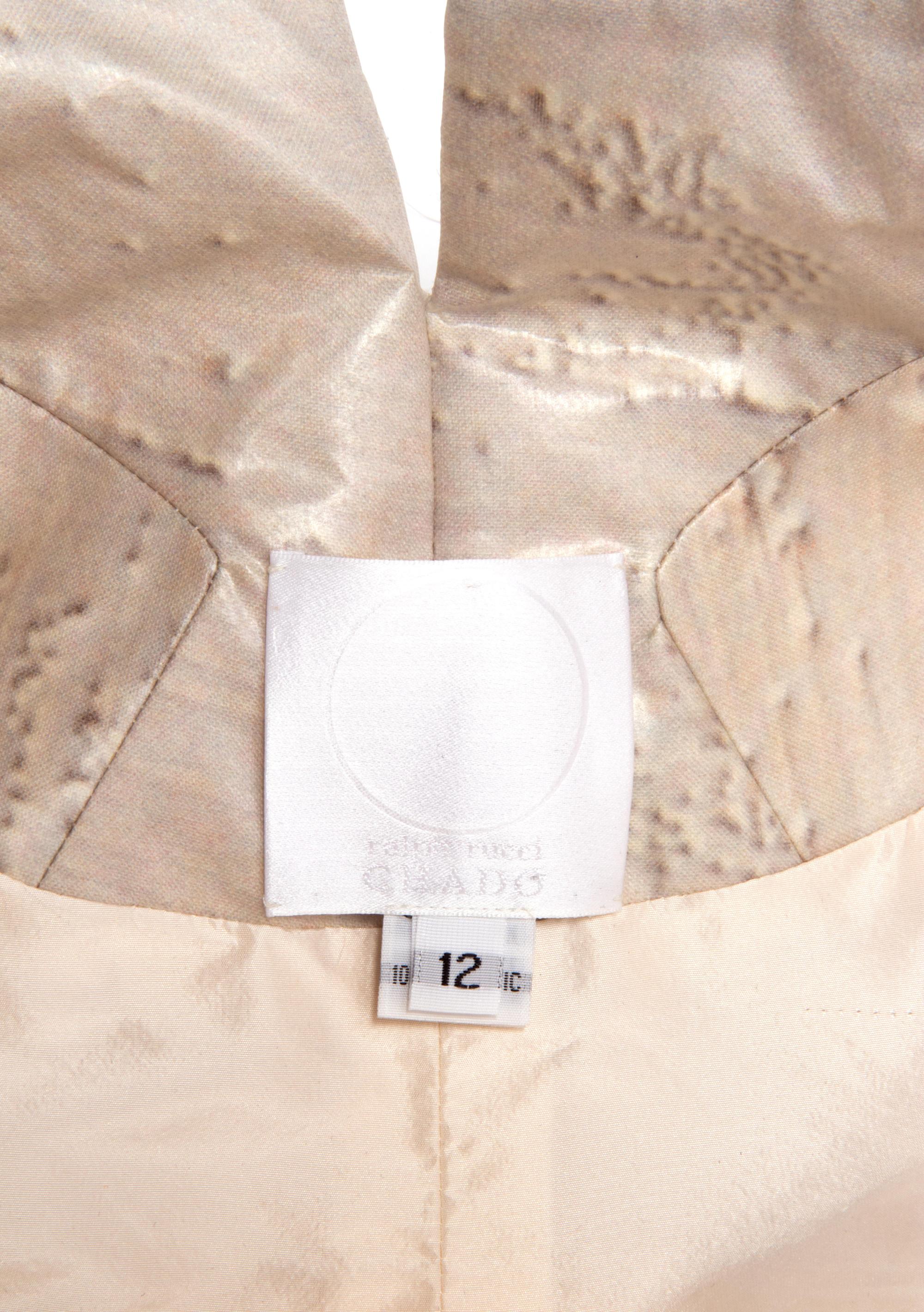 Chado Ralph Rucci White Coat with Black 'Grafitti", 1990-2000s