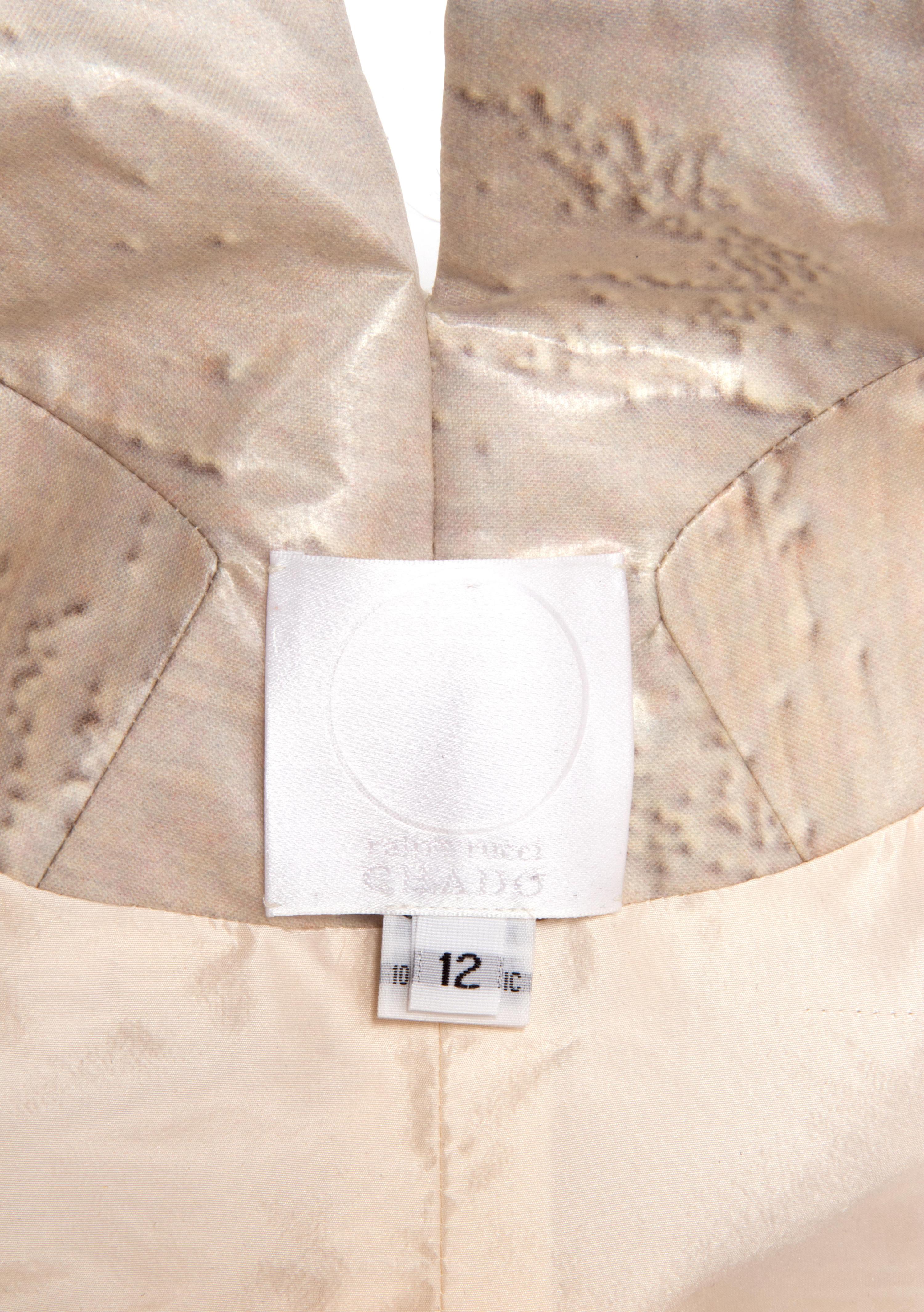 Chado Ralph Rucci White Coat with Black 'Grafitti", 1990-2000s
