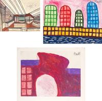Eagles Grocery, Untitled, and Hotel & Motel & More (three works)