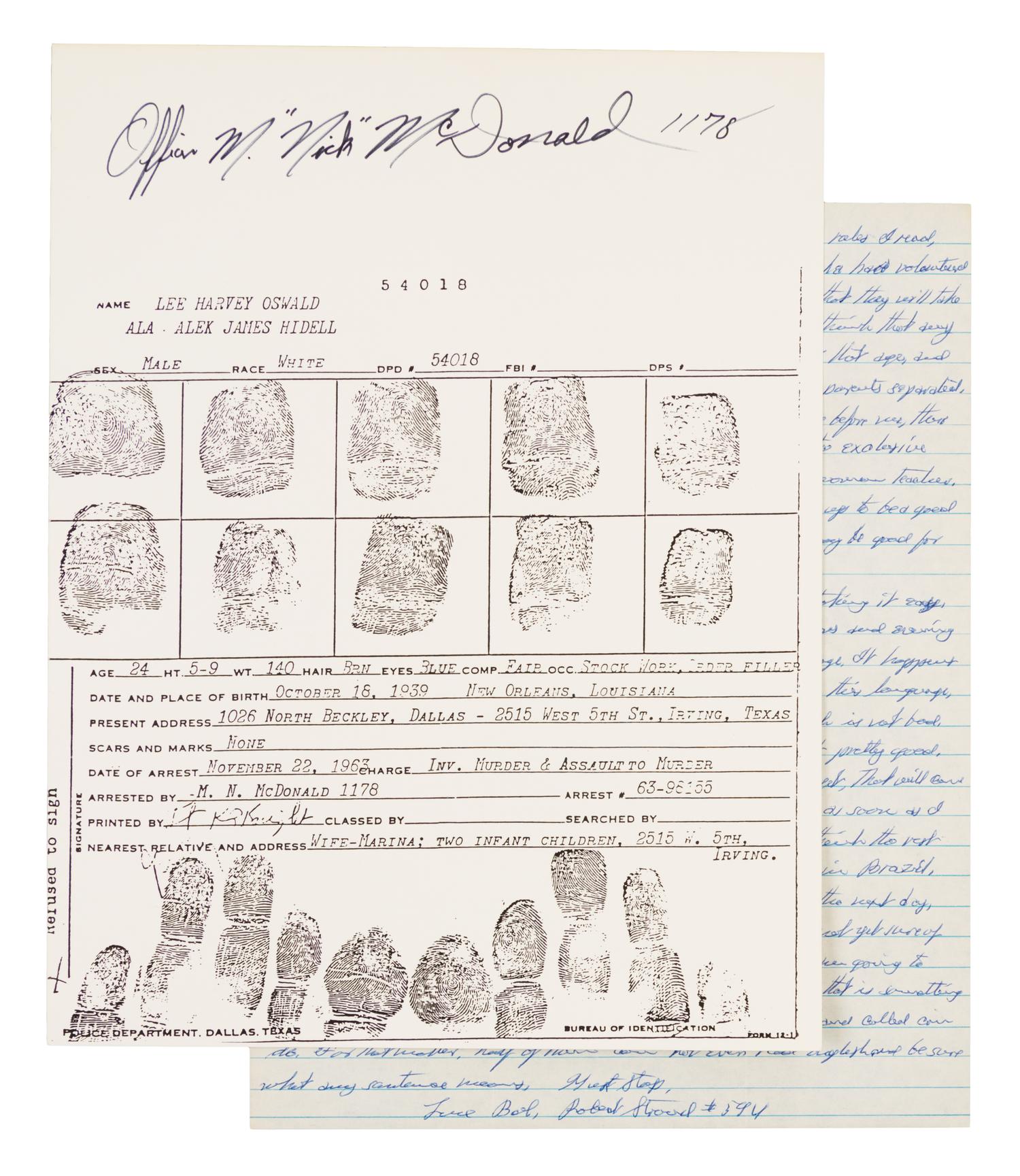 [AMERICAN CRIME]. A group of 2 manuscripts about American crime.