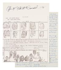 [AMERICAN CRIME]. A group of 2 manuscripts about American crime.