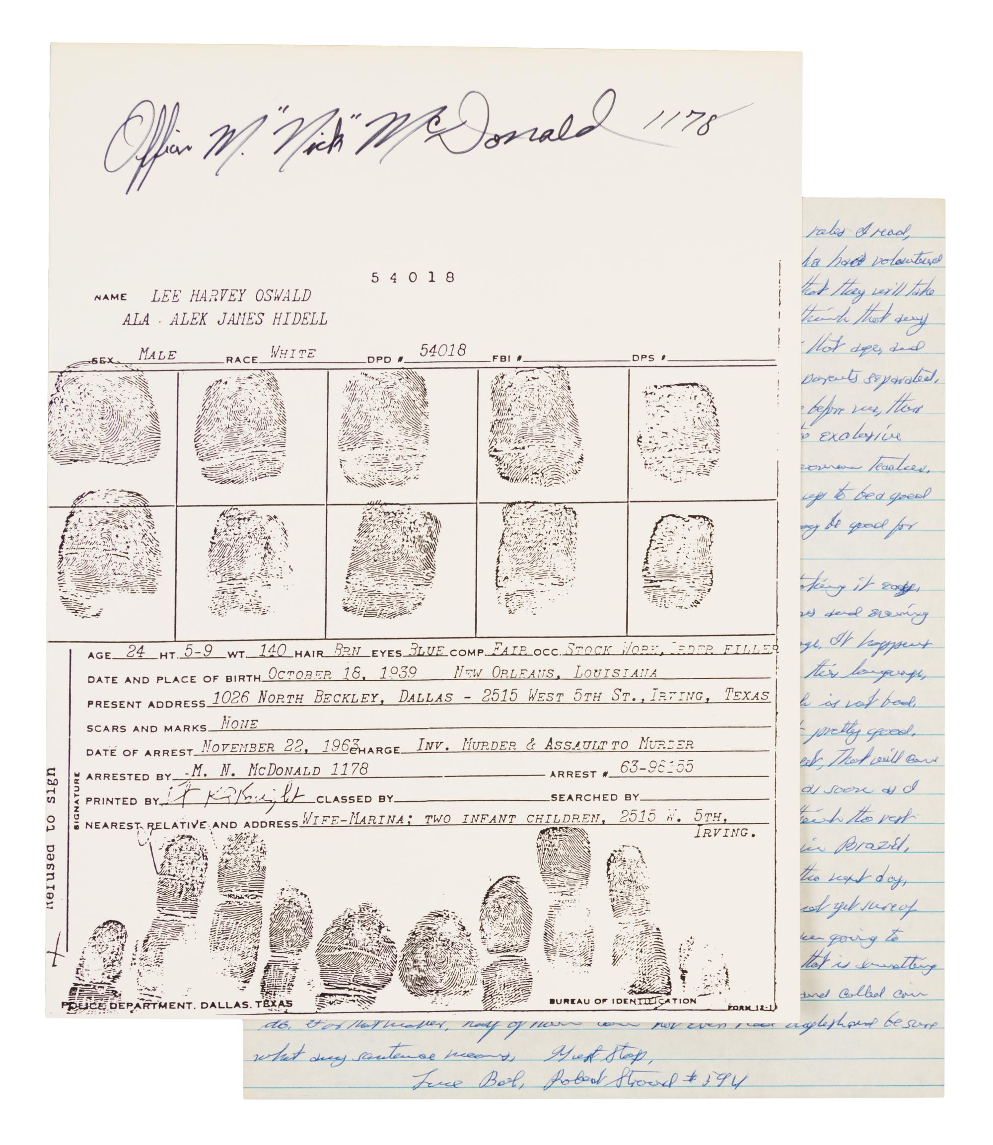 [AMERICAN CRIME]. A group of 2 manuscripts about American crime.