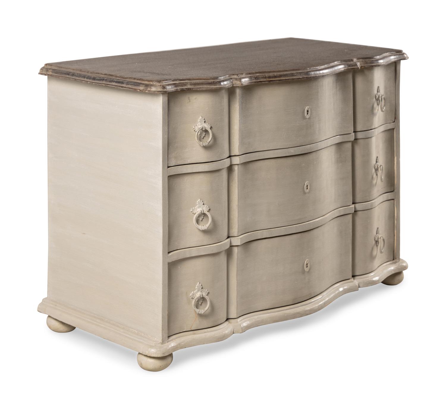 A Swedish Gray-Painted Chest of Drawers