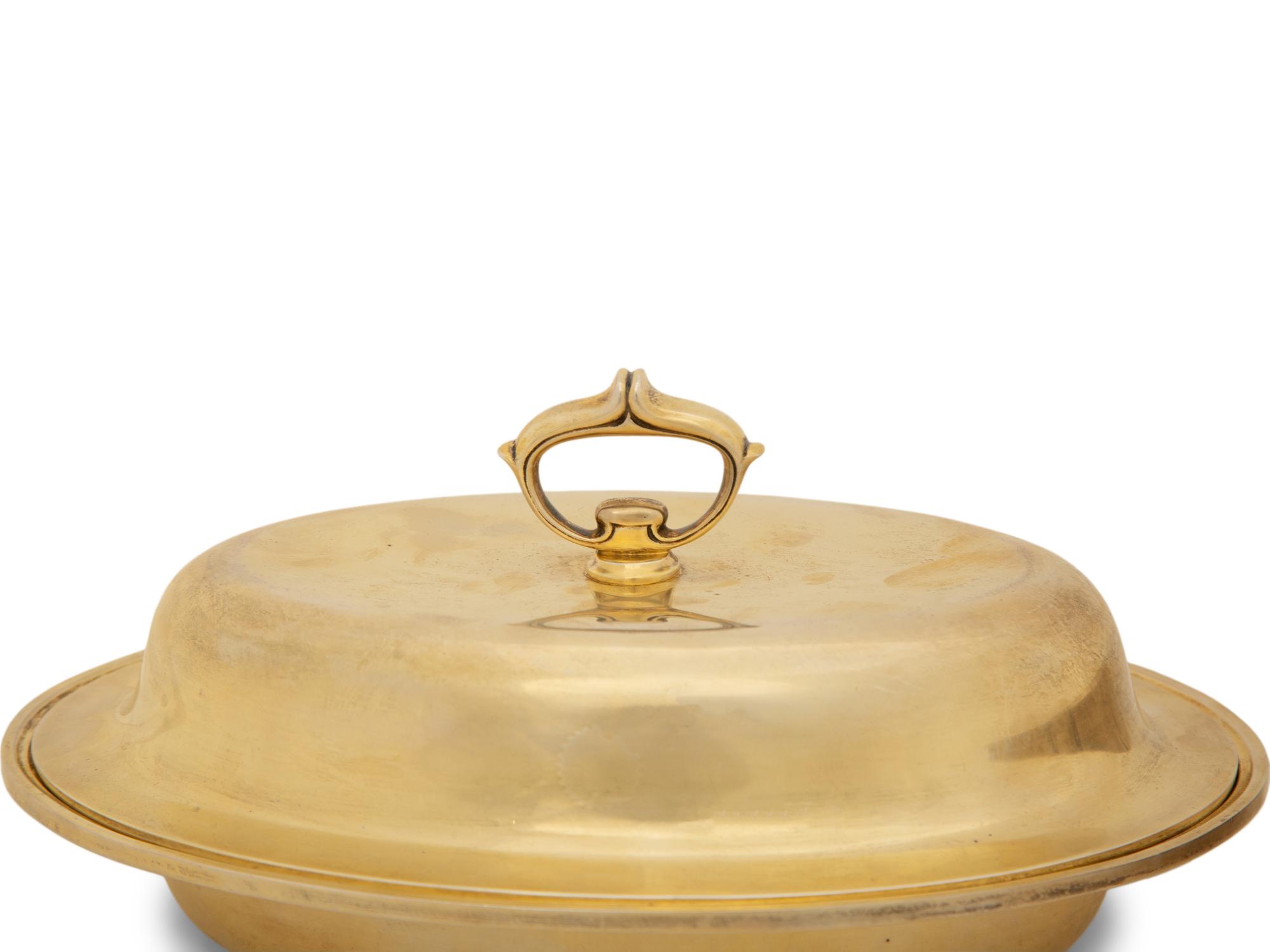 An American Silver-Gilt Entrée Dish and Cover and a Repoussé Bowl