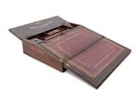 An Anglo-Colonial Mother-of-Pearl Inlaid Rosewood Writing Slope