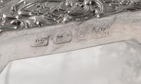 Two Silver Mounted Etched Glass Decanters