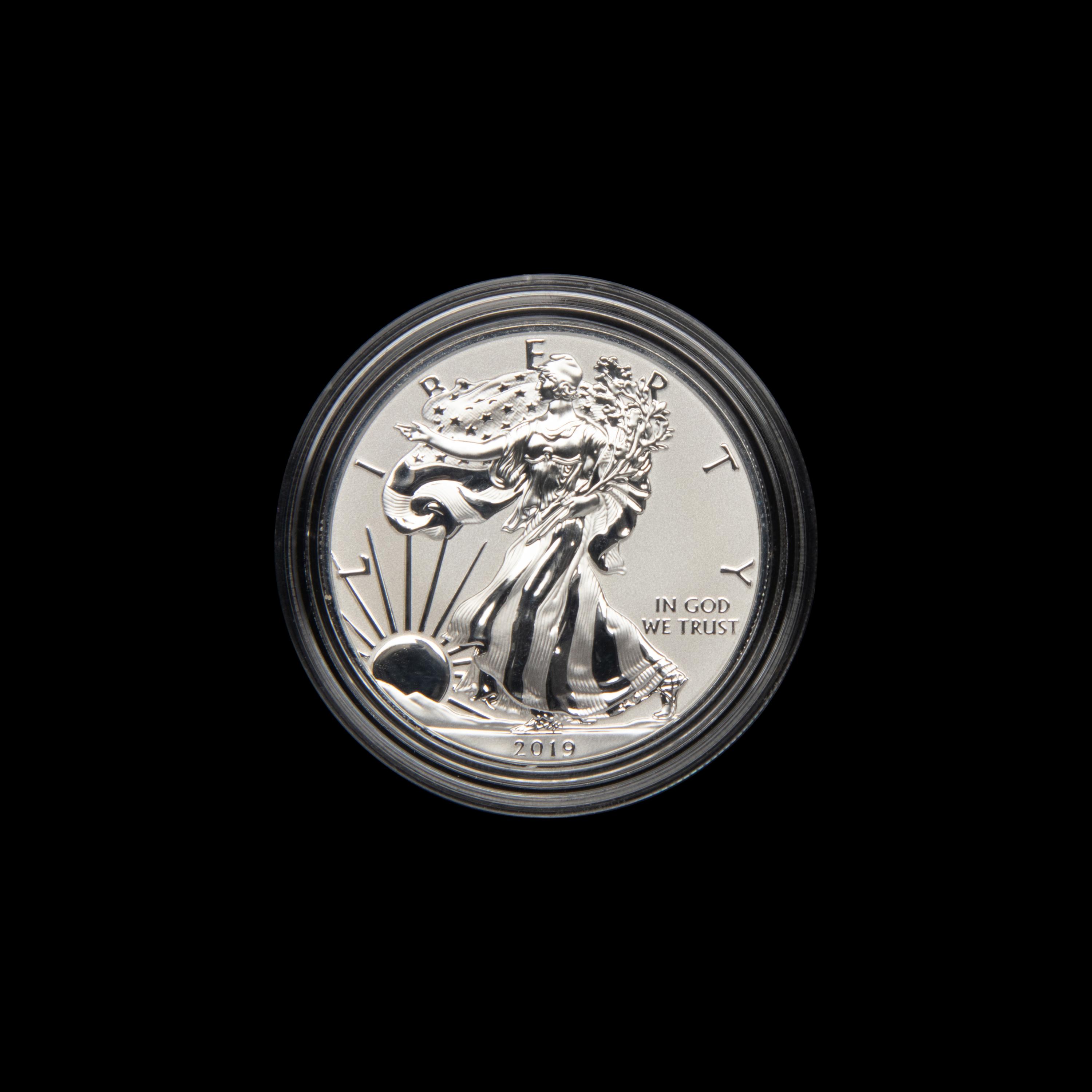 A 2019-S Silver Eagle Enhanced Reverse Proof $1 Coin