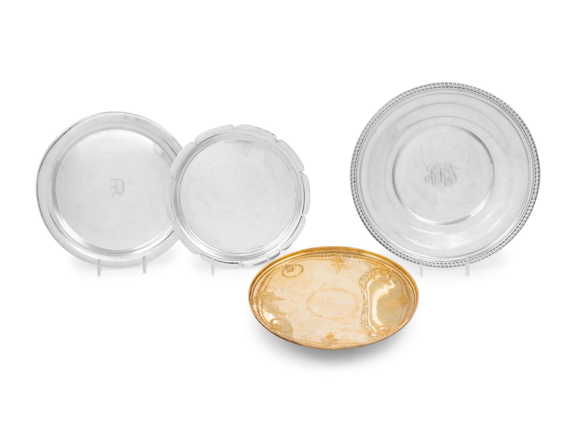 Seven American Silver Trays